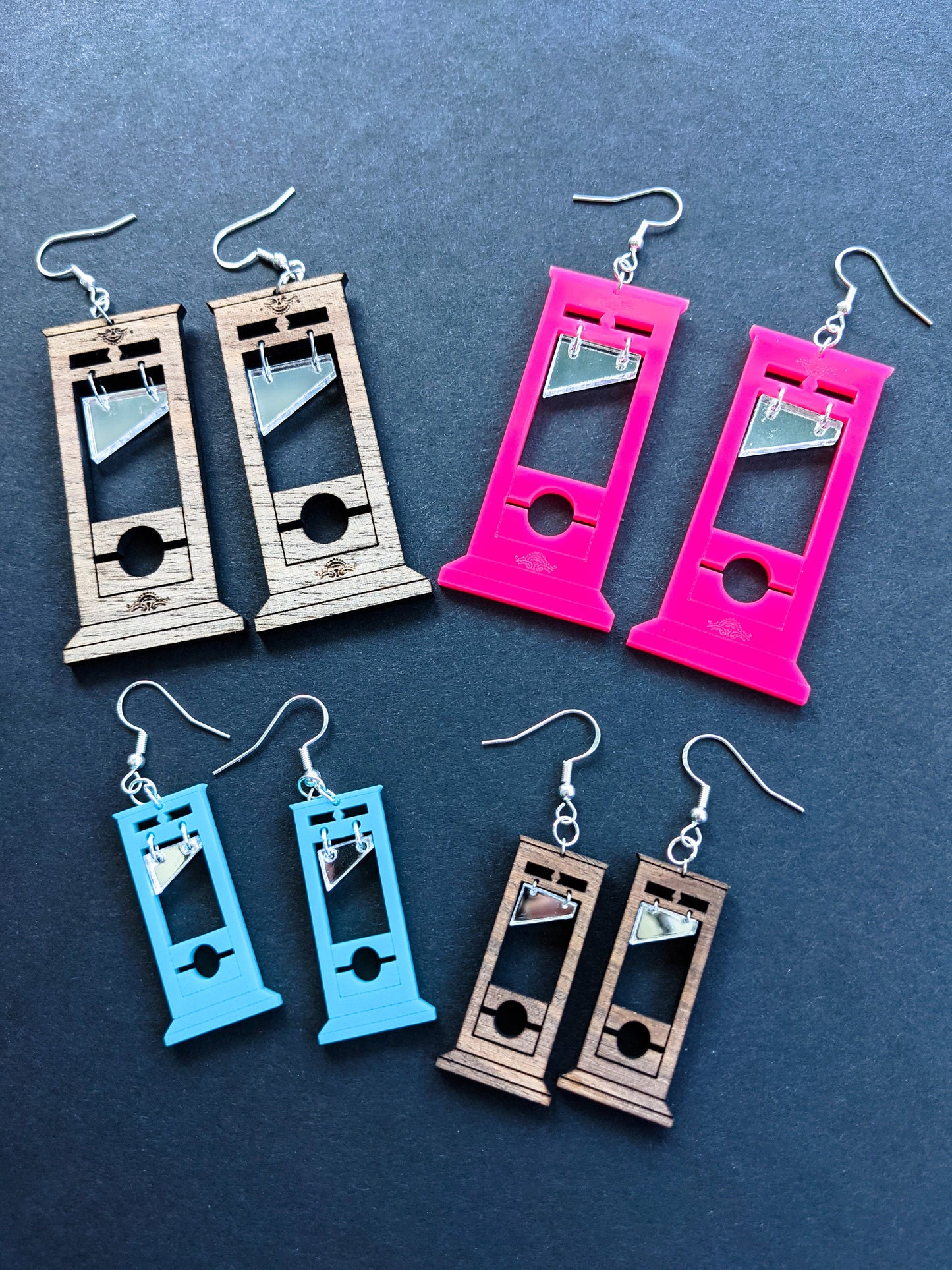 Guillotine Earrings SVG Lasercutting Glowforge File - Digital Download ONLY