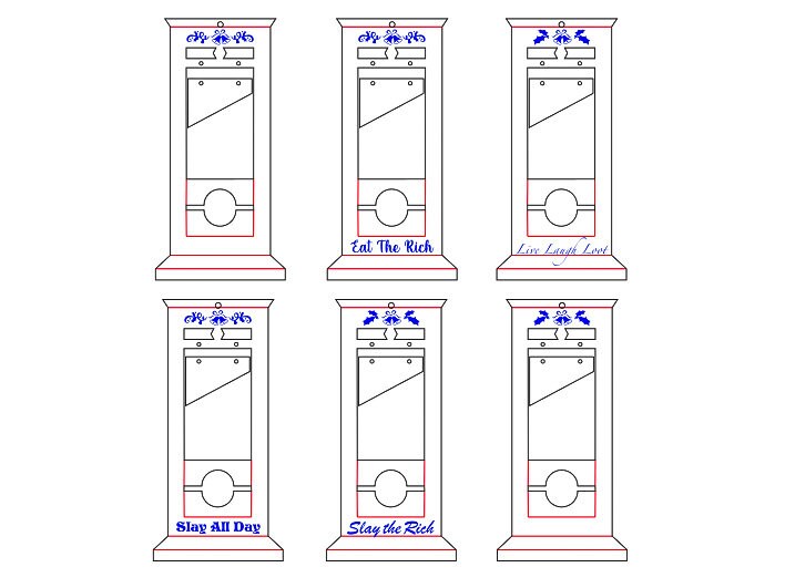 Guillotine Holiday Ornament SVG Lasercutting Glowforge File - Digital Download ONLY