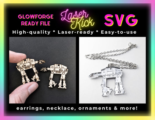 At-At Star Wars SVG Lasercutting Glowforge File - Digital Download ONLY