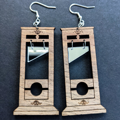 Guillotine Earrings SVG Lasercutting Glowforge File - Digital Download ONLY