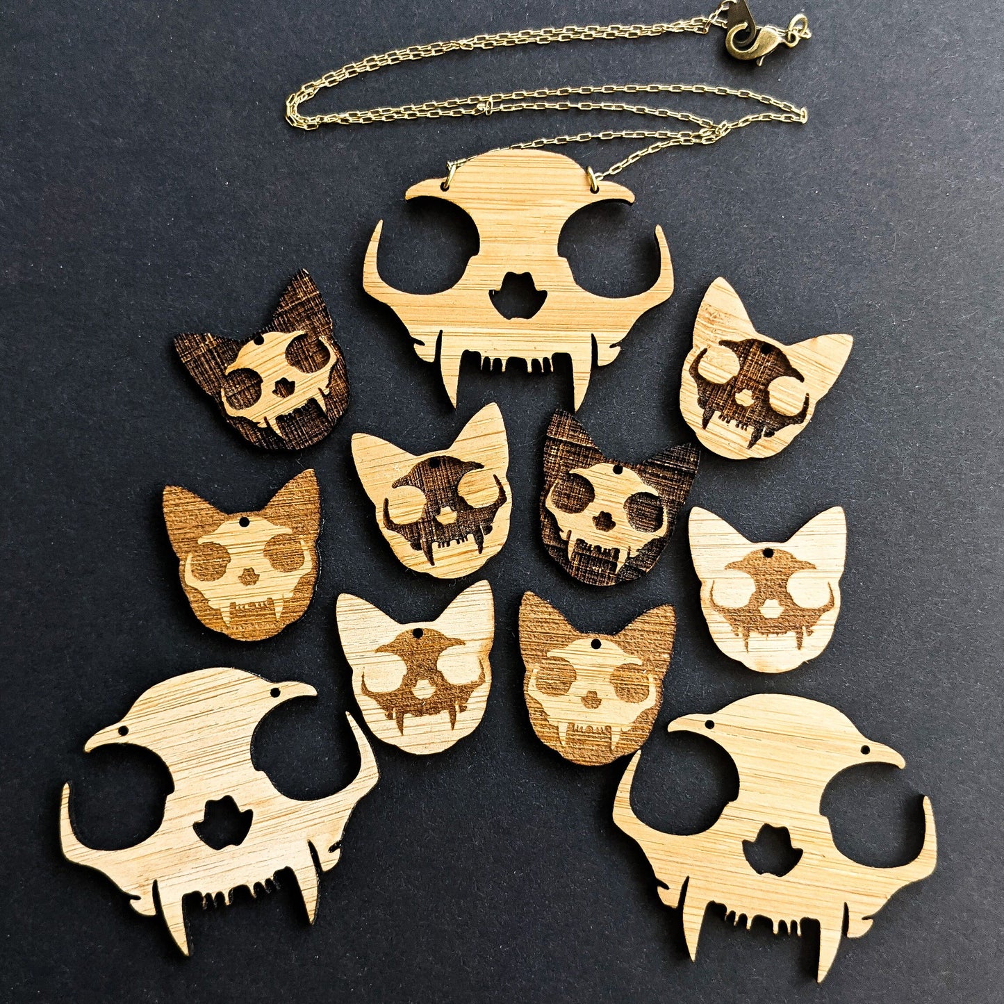 Kitten Skull Pack SVG Lasercut Glowforge File - Digital Download ONLY