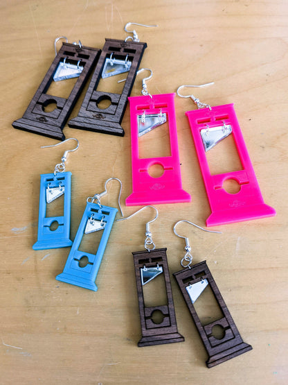 Guillotine Earrings SVG Lasercutting Glowforge File - Digital Download ONLY