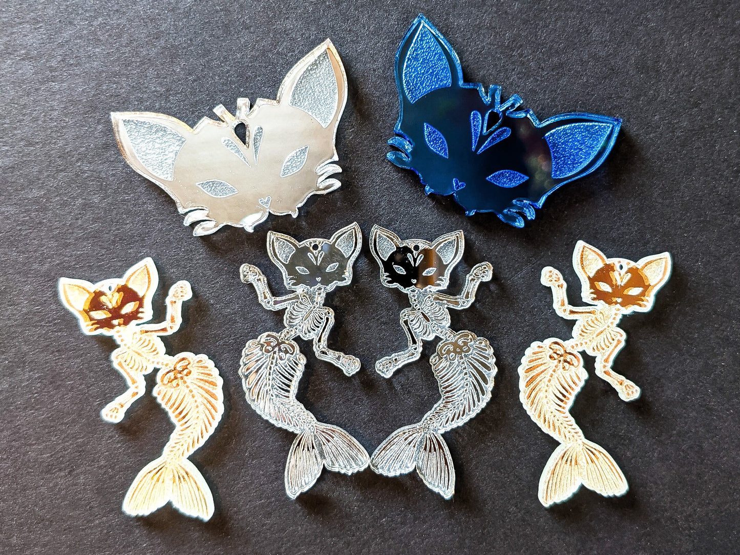 Purrmaid Skeleton SVG Lasercutting Glowforge File - Digital Download ONLY