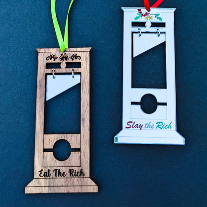 Guillotine Holiday Ornament SVG Lasercutting Glowforge File - Digital Download ONLY