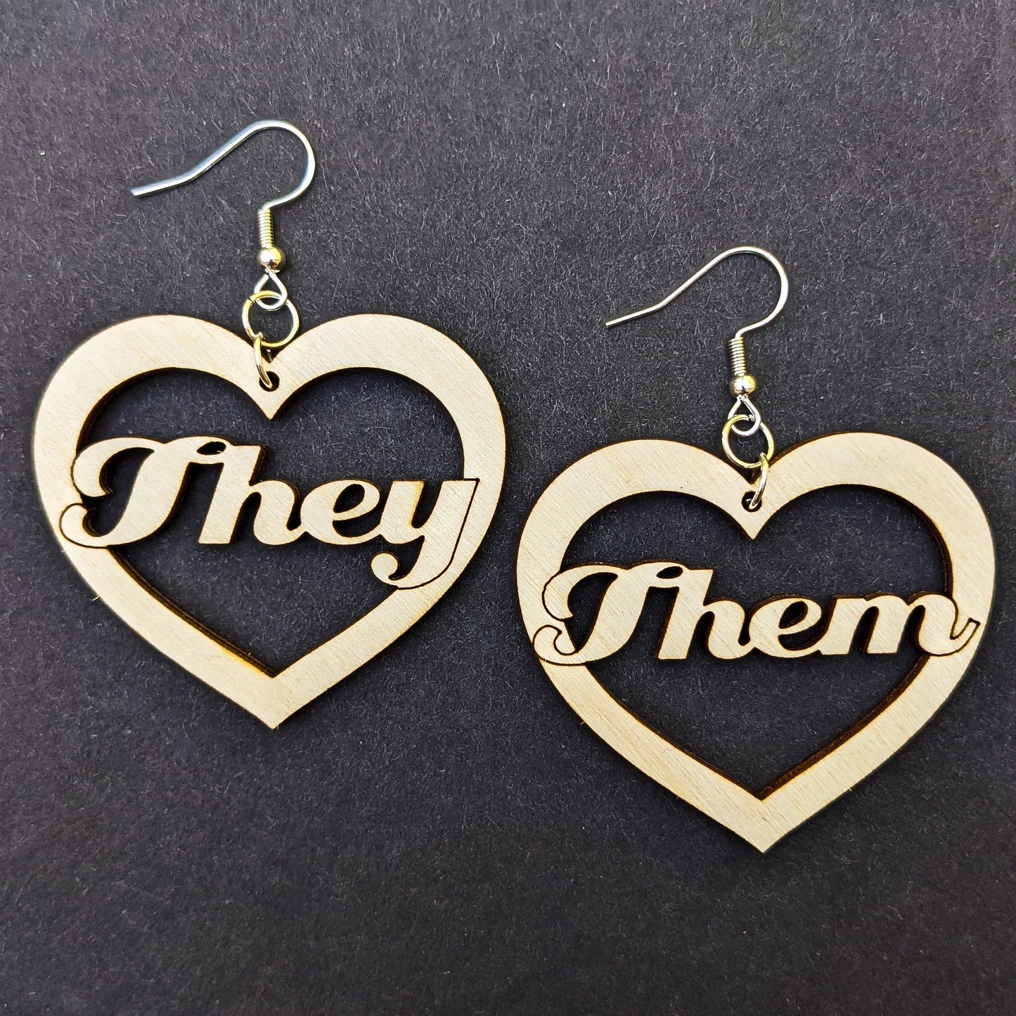 They/Them Pronoun Jewelry SVG Lasercutting Glowforge File - Digital Download ONLY